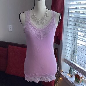 vintage y 2k tank top, pinky lilac euc